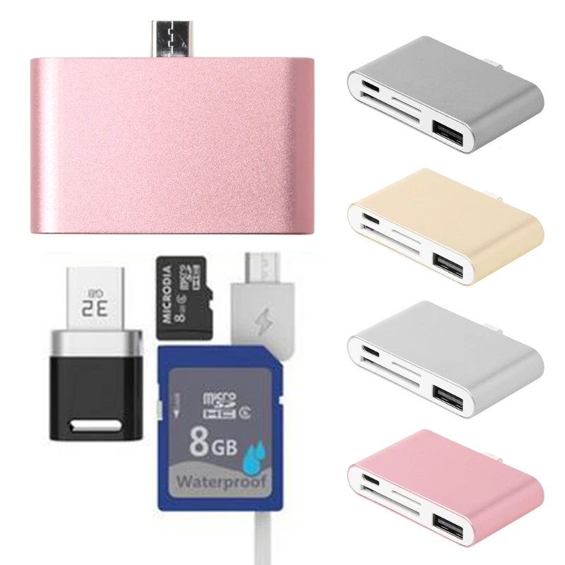 USB 3,1 Тип C USB 2,0 Micro USB + SD TF считыватель карт OTG хаб-конвертер адаптер