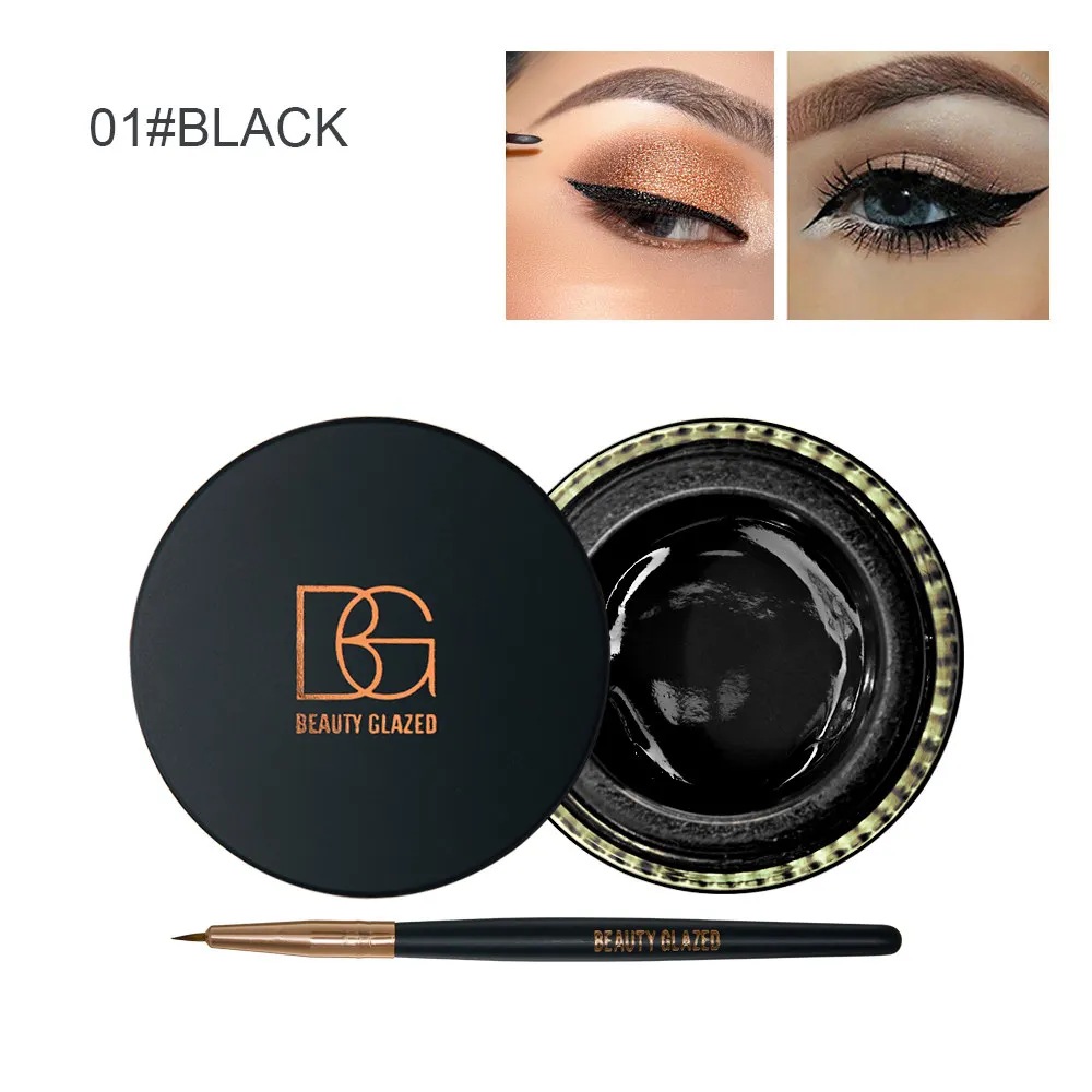

Beauty Glazed Best 2 in 1 Eyeliner Makeup Water-proof And Smudge-proof Cosmetics Set Eye Liner Kit in Eye Liner Makeup
