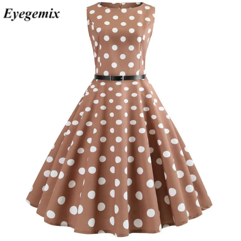 

White Polka Dot Summer Dress Women 50S 60S Vintage Elegant Floral Dress Robe Femme Party Dresses Casual Midi Tunic Plus Size