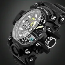 Топ бренд G стиль мужские военные цифровые часы водонепроницаемые S Shock многофункциональные спортивные часы светодиодный цифровые часы мужские