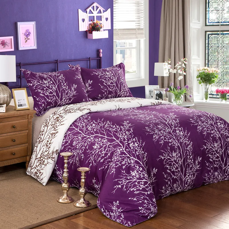 

Hot Spring Tree Branches Pattern Luxury Style High Quality Modern Bedding Sets Duvet Cover Set Full Queen King Size