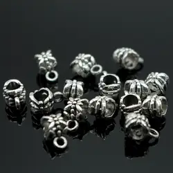 Новое поступление 11x7 мм разъемы антикварные серебряные серьги европейские; из муранского стекла Браслеты и браслеты Diy материалы