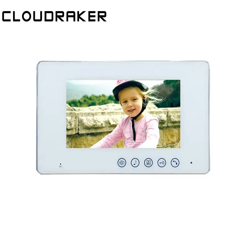 

CLOUDRAKER 7'' Video Intercom Monitor Door Phone Intercom System in Door Monitor Unlock