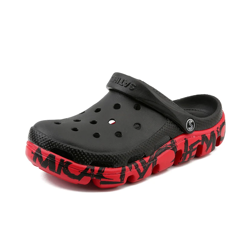 

New Summer Sandals Men Casual Shoes Mules Clogs Breathable Beach Slippers Male Water Hollow Jelly Chaussure Homme Big Size 39-47