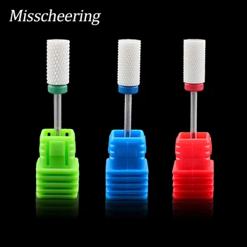 

1 Pcs Medium White Ceramic Electric Nail Drill Bits Large Barrel Design Professional Nail File Manicure Pedicure