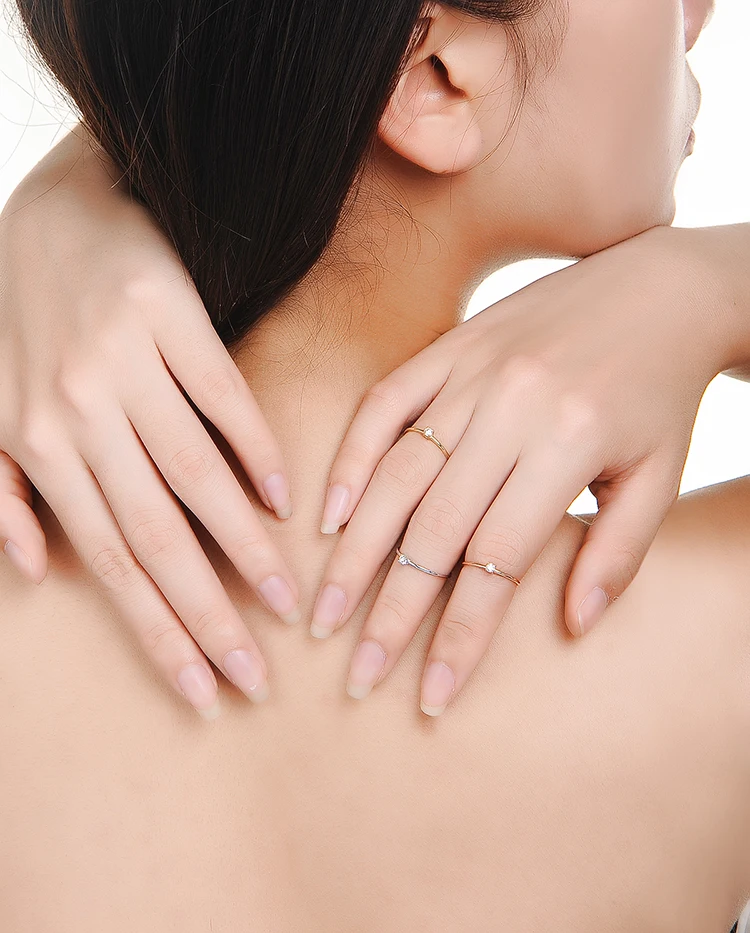 18k Pure Gold Rings Noble Diamond 750Solid Female Exquisite Elegant Precious Fine Jewelry Beautiful Women Ring