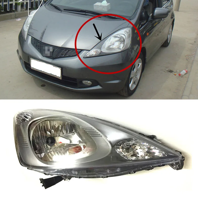 Как снять фару на хонда фит Original Replacement Chorme Housing Headlights For Honda Fit 2009-2013 - Car Hea