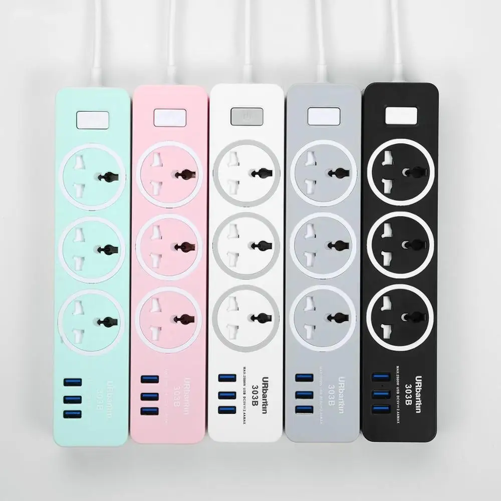 

ITAS311 European standard 303B 3AC safety bar plug 3USB quick charging socket home intelligent terminal board multi-function