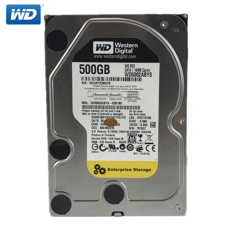 

WD 500G hard disk desktop game mechanical black disk SATA3 serial port 7200 to 16M