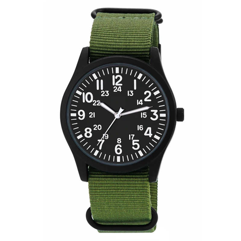 Prix 2018 Mode Grand Cadran Militaire Quartz Hommes Montre de Sport en nylon montres Haute Qualité Horloge Montre Bracelet Relogio Masculino noir