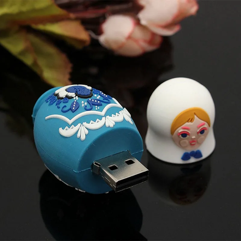  Moveski UV-P03 USB 3.0 Flash Drive Blue Russian Style U Disk For PC Notebook MAC-32GB
