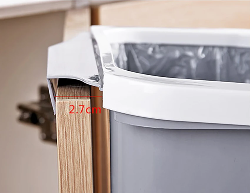 Творческий Кухня мусорный пакет с ручками для двери шкафа вешалки пластиковые контейнеры для мусора Ванная комната умная мусорная корзина Давление кольцо корзина для ненужных бумаг контейнер