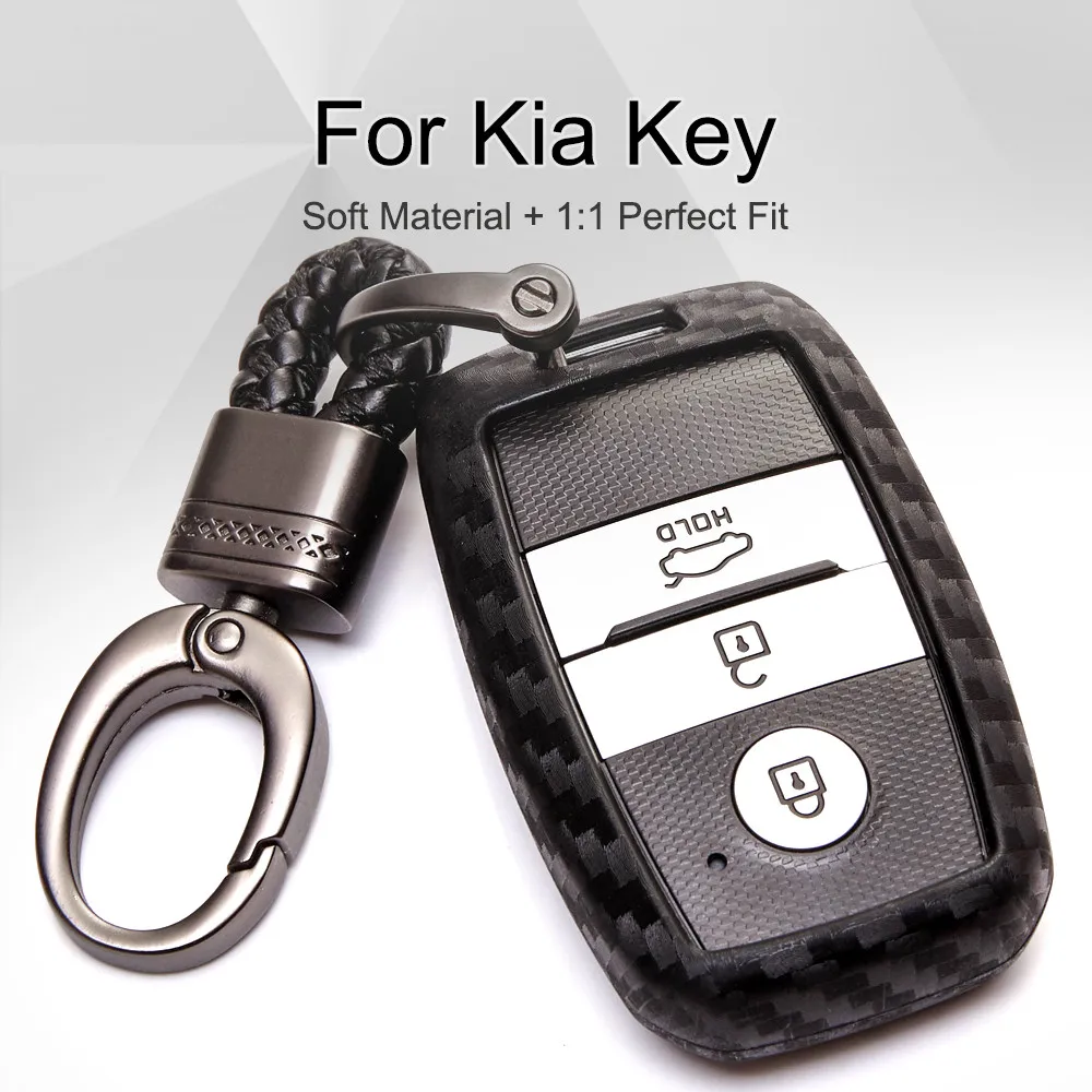 

KUKAKEY Car Key Case Cover For Kia Ceed Rio K2 3 4 2017 K3 Picanto Sportage 3 2015 Sorento Key Ring Shell Accessories