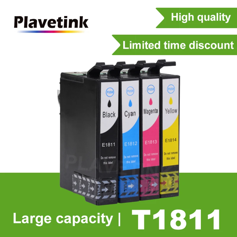 

Plavetink For Epson T1811 Ink Cartridge For Epson XP XP212 XP215 225 XP312 XP315 XP412 XP415 XP102 XP202 XP205 XP302 Printer