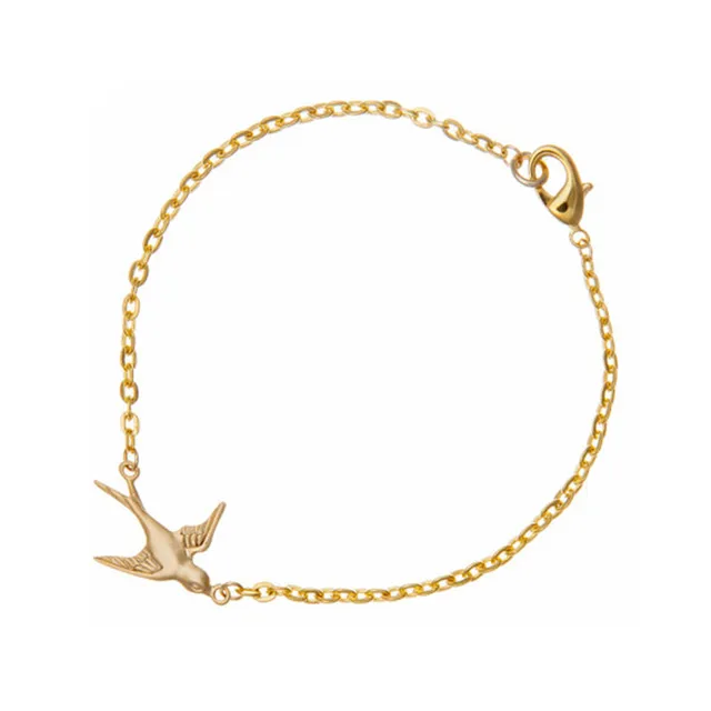 Trendy Handmade Swallow Bracelet Tiny Bird Dainty Gold Trendy Handmade Swallow Bracelet Tiny Bird Dainty Gold For Women And S