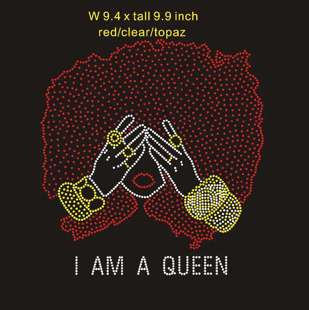 

I am a queen 10pcs/lot,hot fix rhinestone transfer, hot fix motif, iron on strass motif