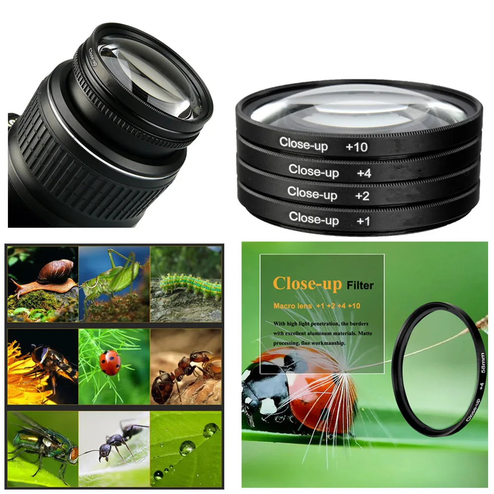 Комплект фильтров и чехол для фильтра(+ 1+ 2+ 4+ 10) для YI M1 с 12-40 мм 42,5 мм объективом беззеркальной цифровой камеры