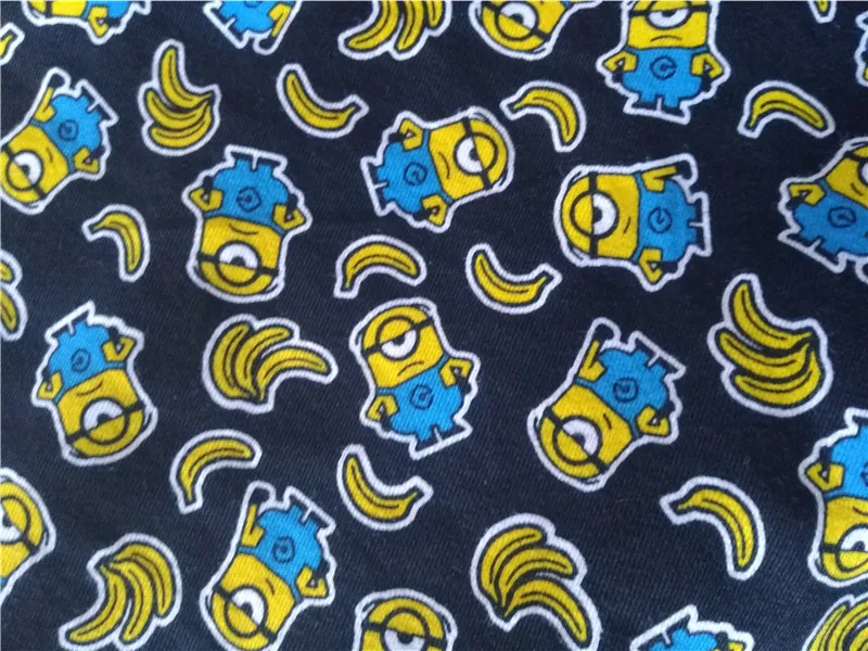 50*160 см Миньоны лайкра хлопковая трикотажная ткань Лоскутная футболка для мальчиков DIY Детская стеганая ткань