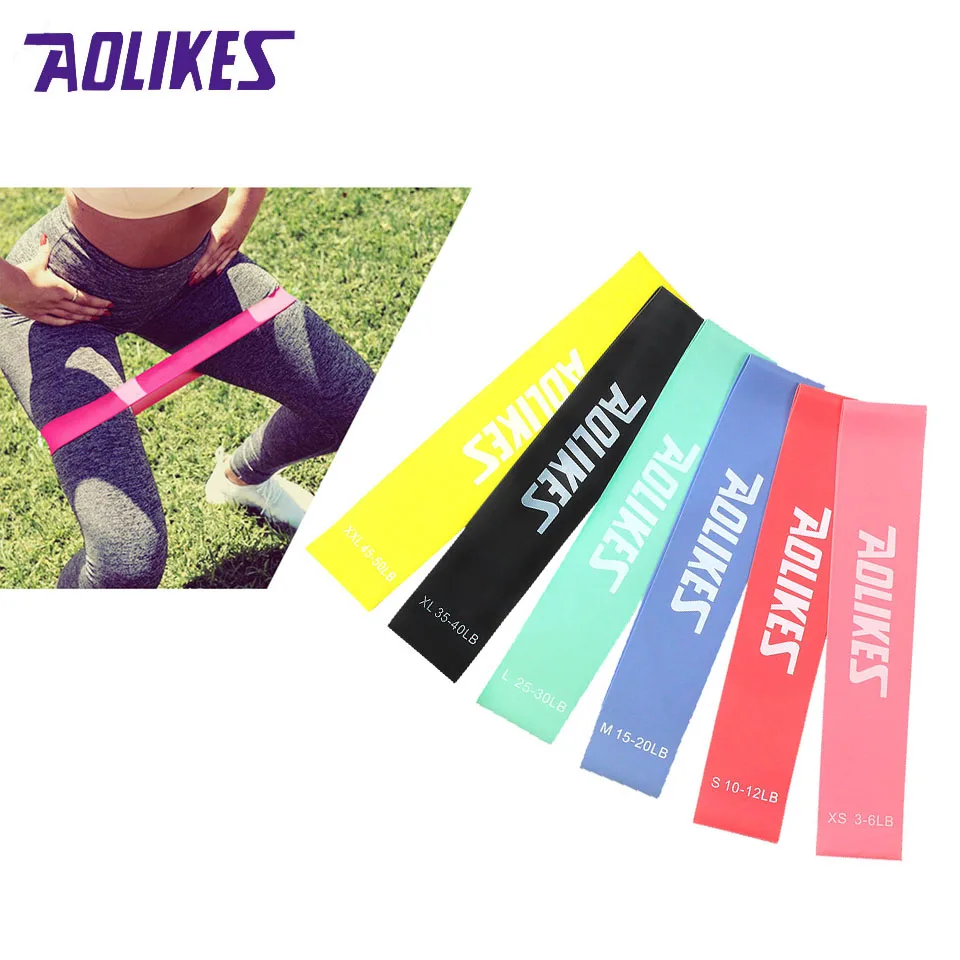 

Resistance Bands 6 Levels Exercises Elastic Fitness Training Yoga Loop Band Workout Pull Rope With bag Athletic Rubber Bands