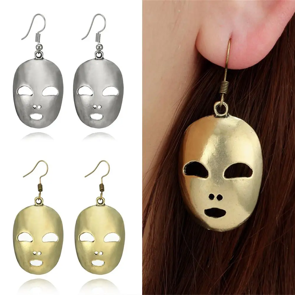 

Unisex Unique Hook Mask Dangle Earrings Alien Head Drop Ear Stud Party Fashion Gift Jewelry Accessories