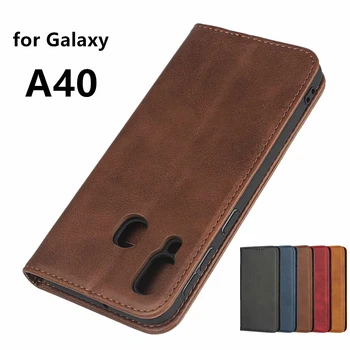 

Leather case For Samsung Galaxy A40 A405F Flip case card holder Holster Magnetic attraction Cover Case Wallet Case
