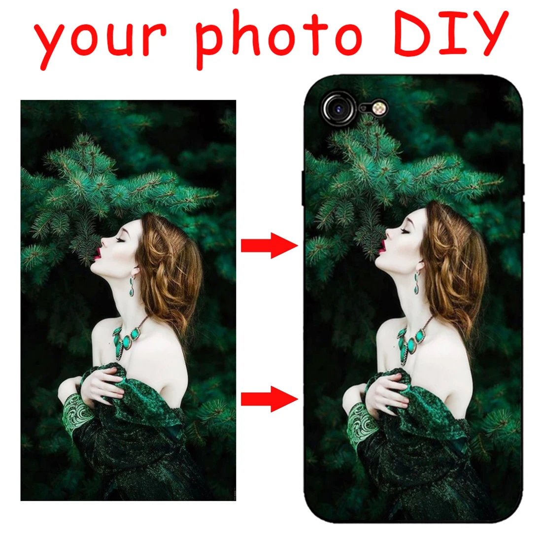 

Customized DIY Printed Photo Phone Black Sotf TPU Cover Case for Apple iPhone 6 6S 7 8 Plus 5s X XR XS MAX DIY painting PC cases