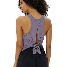 Женская Мягкая расслабленная быстросохнущая сетка для волос, тренировочный спортивный зал, майка для тренировки йоги