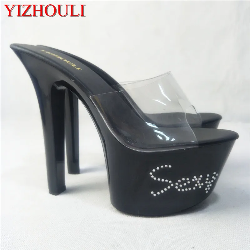 

The new ultra high with 17cm thin waterproof Taiwan club for women's shoes with fish mouth sandals