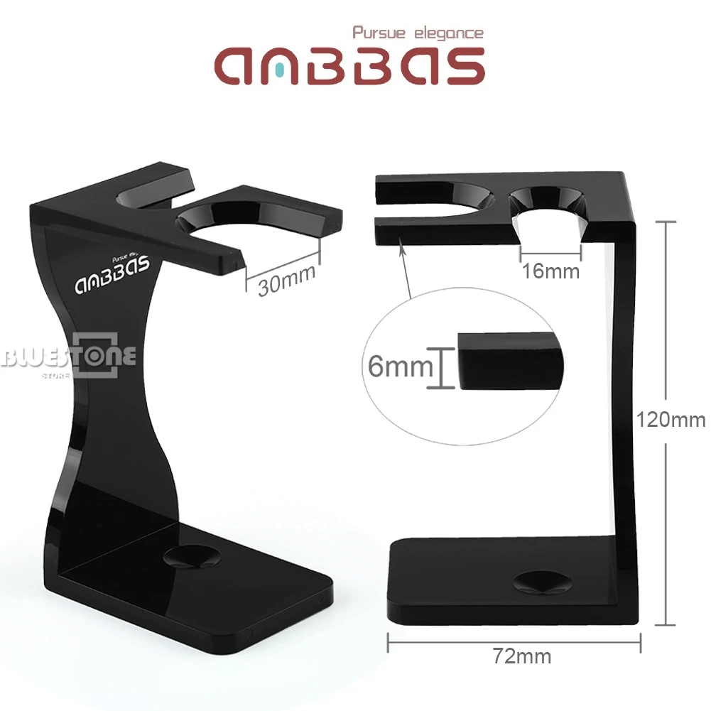 Anbbas акриловая бритвенная подставка для кисти поддерживать традиционный инструмент для бритья(черный