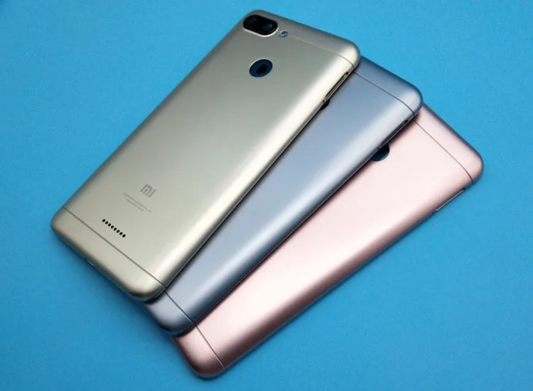 Металлическая задняя крышка батарейного отсека Замена корпуса для Xiaomi Redmi 6 с задней камерой стекло линзы с боковыми кнопками+ инструмент+ подарок
