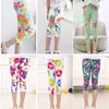 3-10years Girls Cropped Trousers Floral Print Flower Kids Calf Length Skinny Pants Stretch Leggings Children All-matches Bottoms ► Photo 3/6