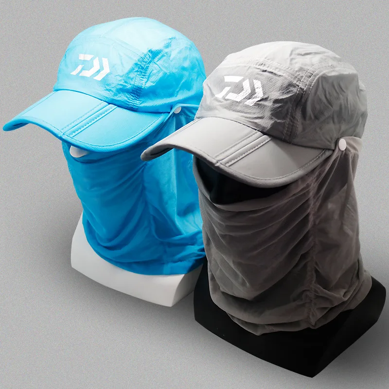 

Daiwa Removable Fishing Hat UV Protection Breathable Fishing Cap With Face Neck Cover Outdoor Sport Hiking Camping Visor Hat