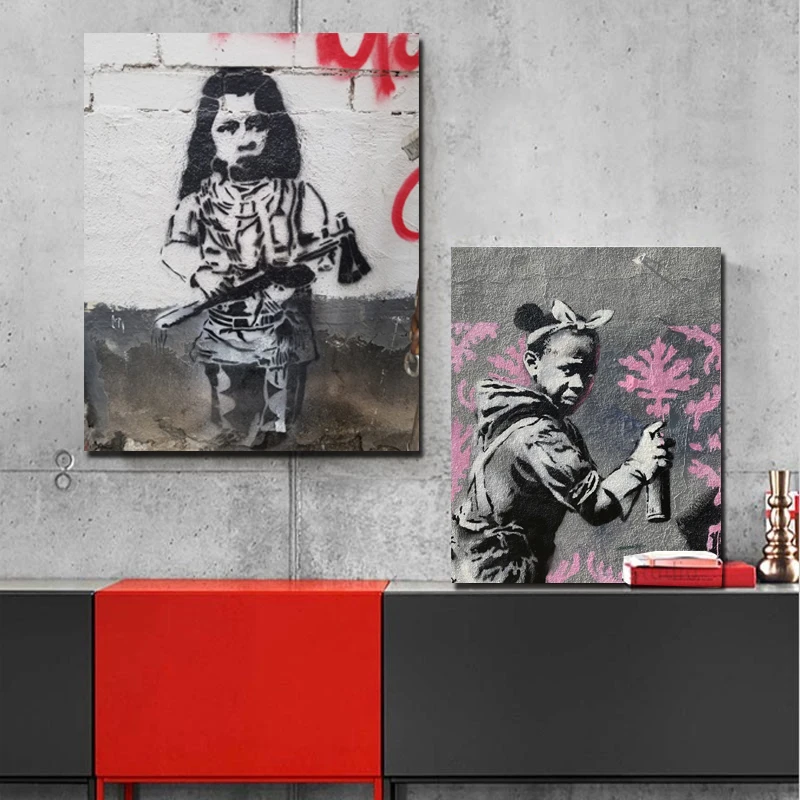 

Banksy Art Gate Of The Chapel Canvas Prints Picture Modular Paintings For Living Room Poster On The Wall Home Decor