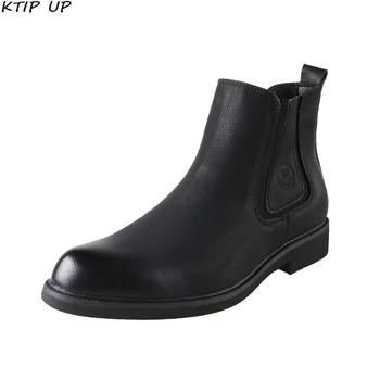 

Luxury Brand Shoes Mens Fashion New Men Boots Work Shoes Black Add Wool Casual Leather Boots Chelsea Boots Men Shoes