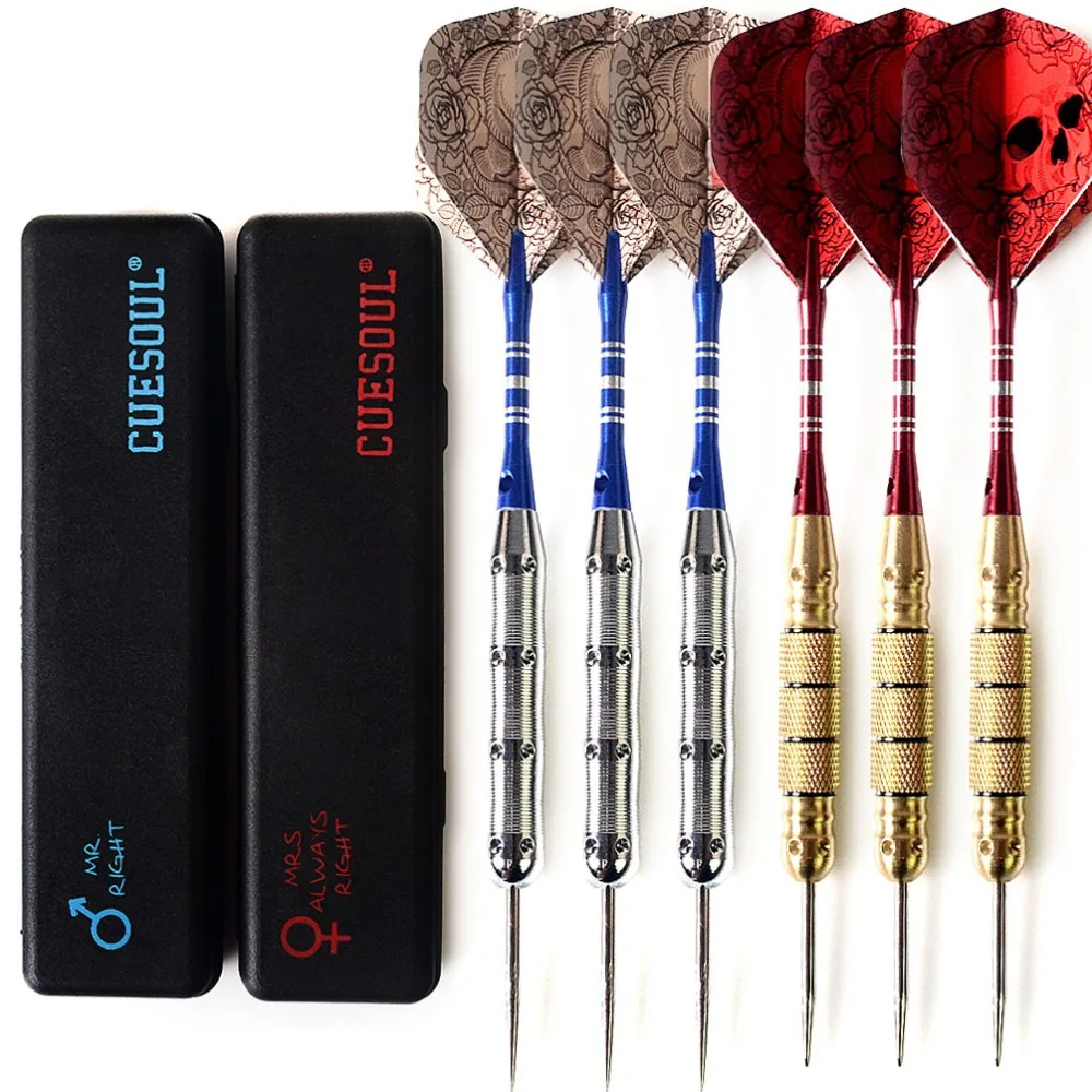

CUESOUL 6 Pcs 22/24g Couples Package Steel Tip Darts