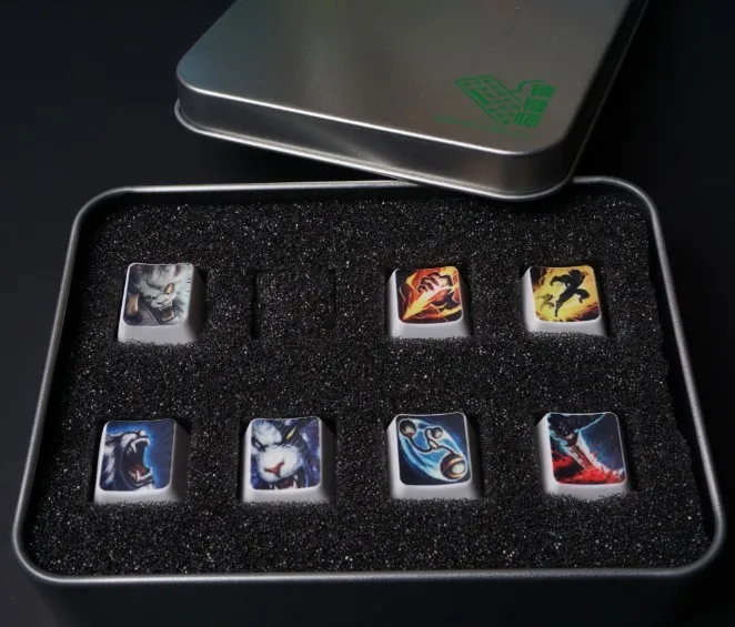  7 keys/set Keycaps OEM height Mechanical keyboard Key caps Skill Keys for LOL