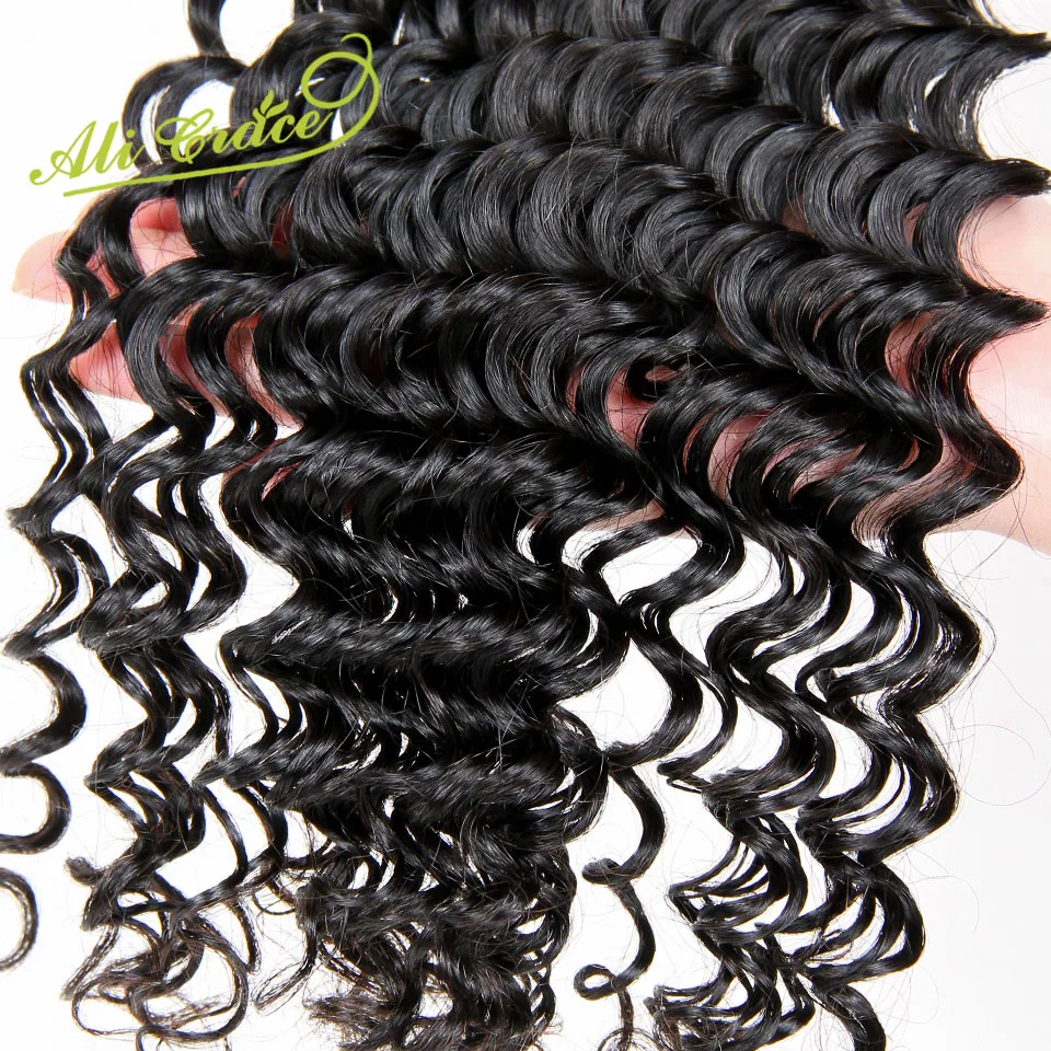 ALI GRACE волосы малазийские глубокая волна 1 пучок человеческих волос для наращивания 12-28 дюймов Натуральные Цветные волосы Реми