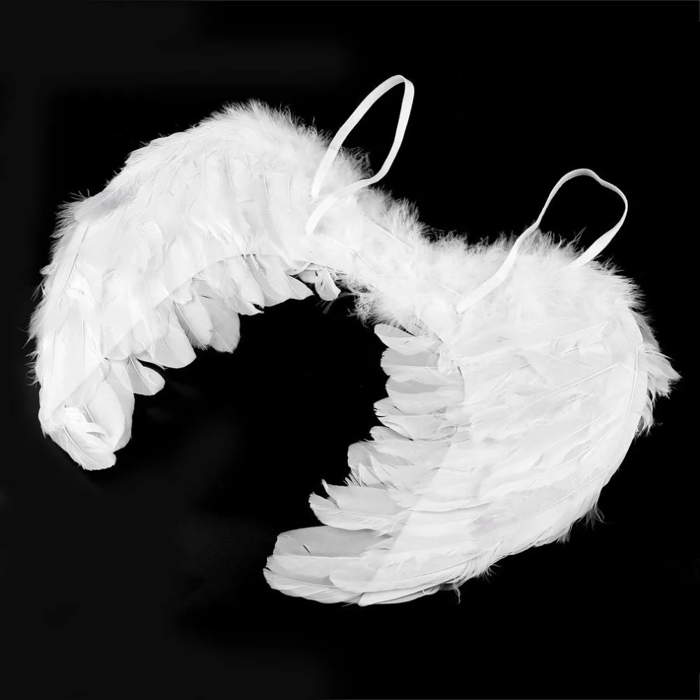 Новые крылья феи-ангела с перьями маскарадный костюм аксессуары 45*35 см перо Крылья Хэллоуин маскарадный костюм аксессуар