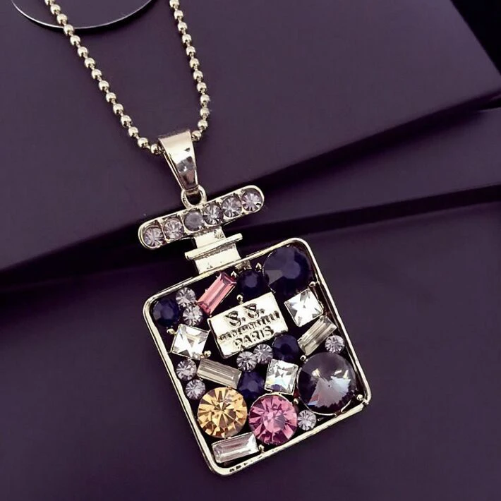 New arrival Perfume Bottle shape pendants necklaces for women fashion