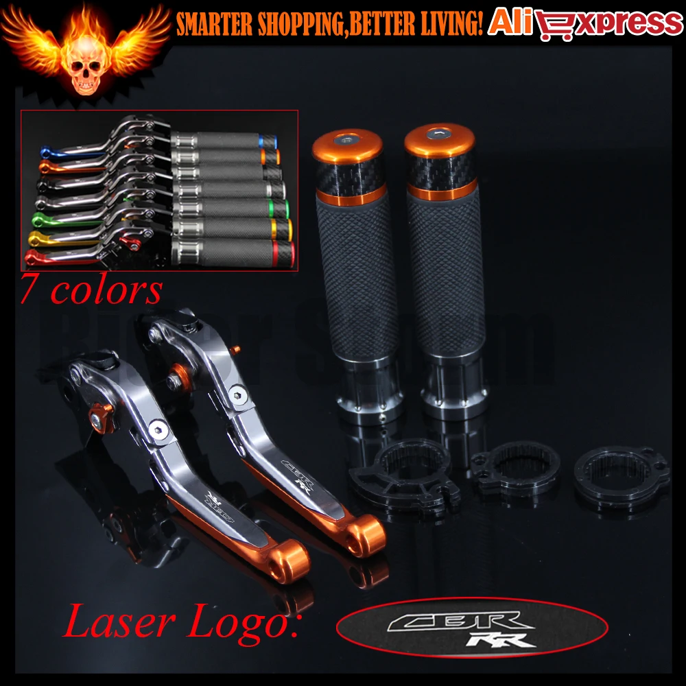 

7 Colors For Honda CBR600RR 2003 2004 2005 2006 Orange+Titanium New CNC Motorcycle Brake Clutch Levers&Handlebar Hand Grips