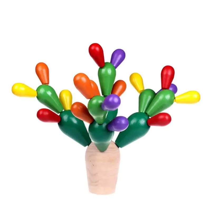 

Wooden Mosaic Toy Children Prickly Pear Cactus Wooden Blocks Mosaic Assembling Demolition Toys Children Assembling Learning Toys