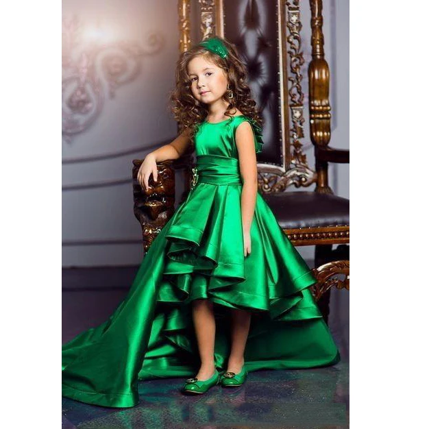 Aliexpress.com : Buy Green Girls Pageant Dresses High Low