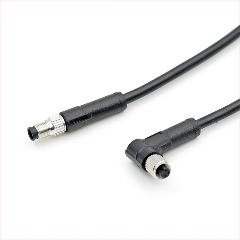 

M5 IP67 Connector 3pin 4pin Injection Molding Aviation Plug Forming Needle / Hole Connector PVC / PUR Cable Mini Plug