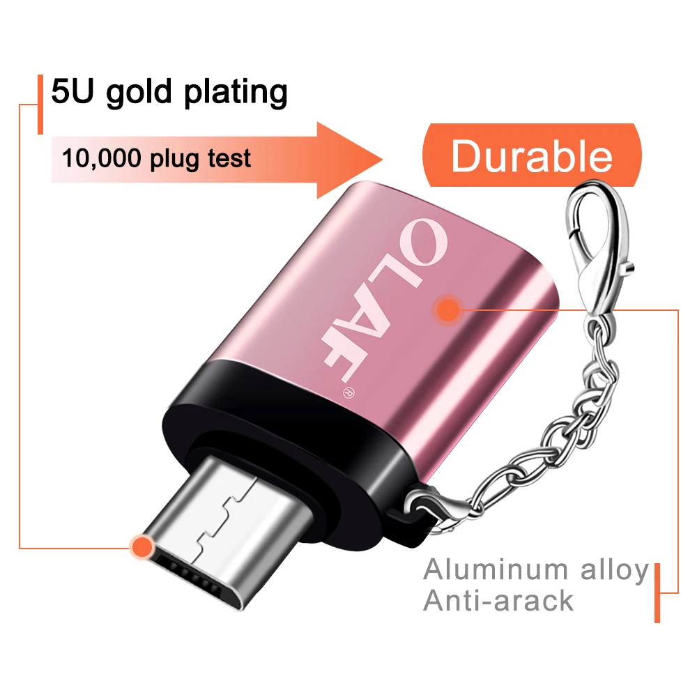 Адаптер для кабеля OLAF OTG Micro USB Xiaomi Redmi Note Samsung Android зарядный конвертер 2 0 Кабельный