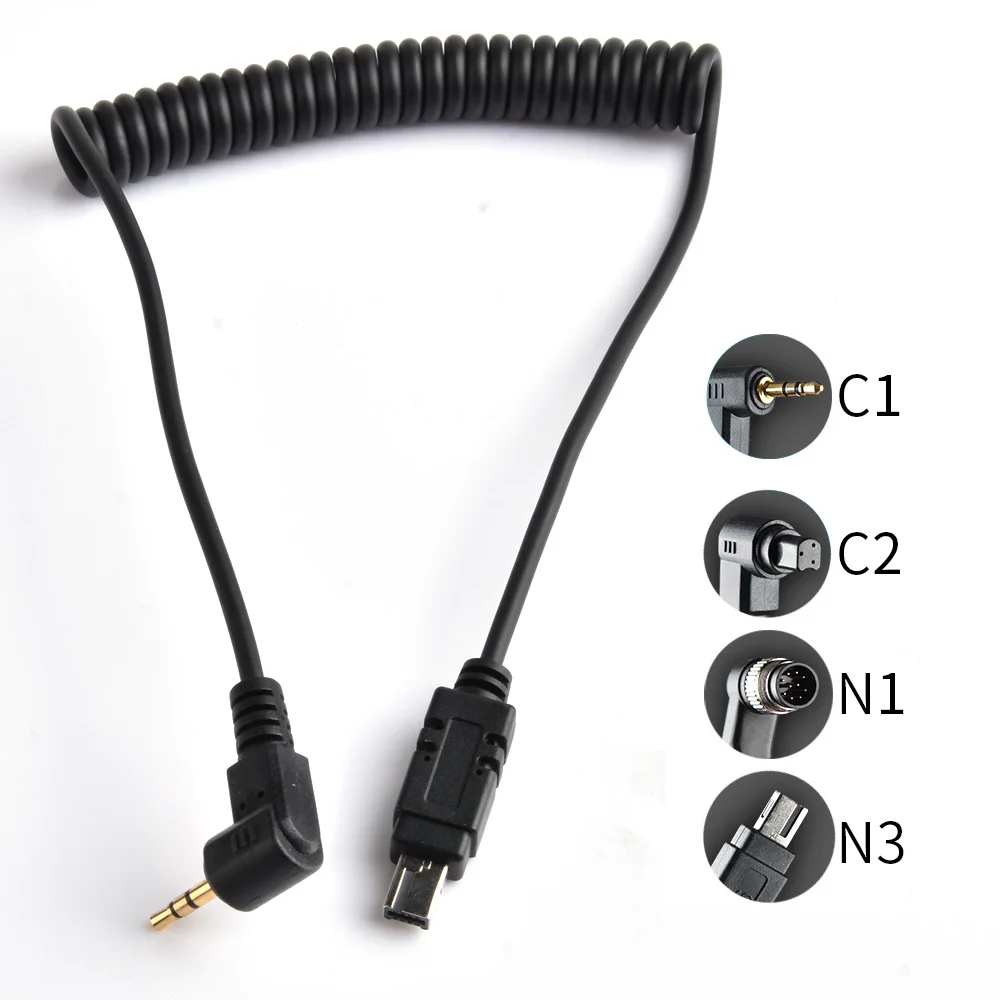 

SUPON LS-2.5 C1 C3 N1 N3 Shutter Release Cord Cable for Canon Nikon Camera D7000 D5000 D90 Yongnuo RF-603 605 N3