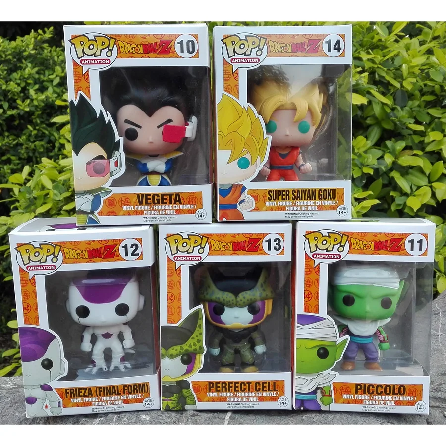 2016 Hot Dragon Ball Z Funko POP Super Saiyan Son goku Vegeta Cell Piccolo Frieza PVC Action Figure Model DragonBall Toy Gift db | Игрушки и