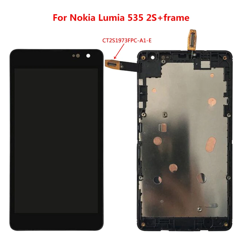 For Nokia Lumia 535 N535 RM 1090 2C/2S Version LCD Display Panel ...