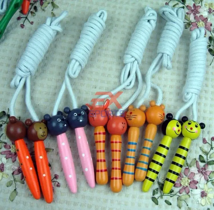 Cartoon New Children\'s Kids Jump rope with Wooden Handles (8)