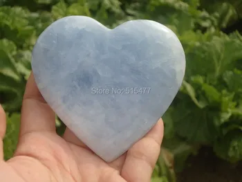 

225g A+++++NATURAL PRETTY Sky Blue Celestite QUARTZ CRYSTAL HEART HEALING