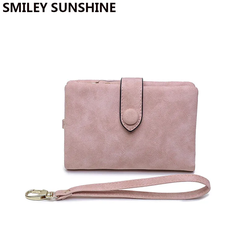 Женский винтажный кошелек SMILEY SUNSHINE короткий кожаный на молнии в стиле ретро
